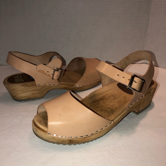 MIA Shoes - MIA x Free People Greta Anja Wooden Clogs Mules Shoes Sweden sz 39